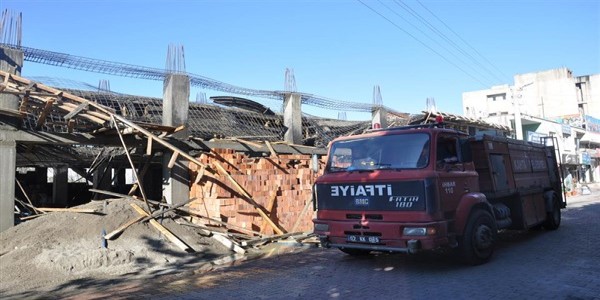 Kahta'da İnşaat Çöktü: 1 İşçi Yaralandı