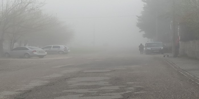 Kahta’da etkili olan sis görüş mesafesini 5 metreye düşürdü