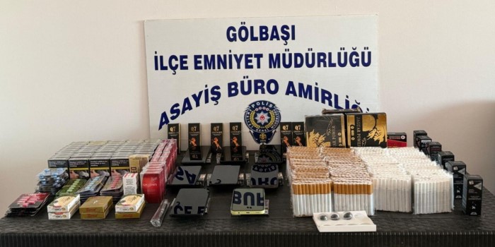 Gölbaşı'nda kaçakçılık operasyonuna 2 gözaltı