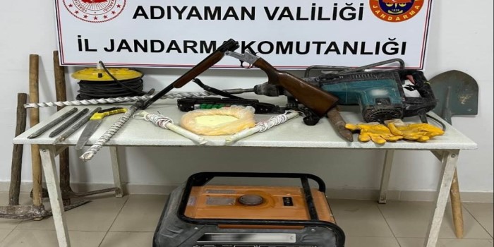 Adıyaman'da izinsiz kazıya 7 gözaltı