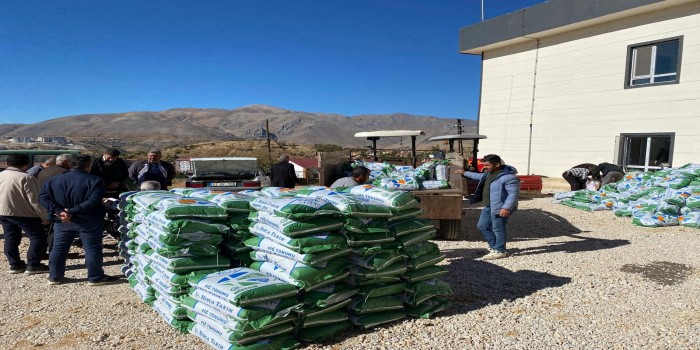 Çelikhan’da 14 ton fiğ tohumu dağıtımı yapıldı