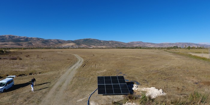 Gölbaşı’da güneş enerjili sondaj çalışması yapıldı