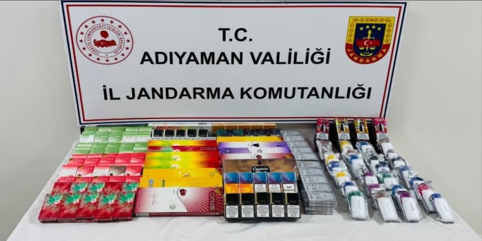 Adıyaman’da kaçak sigara operasyonuna bir gözaltı